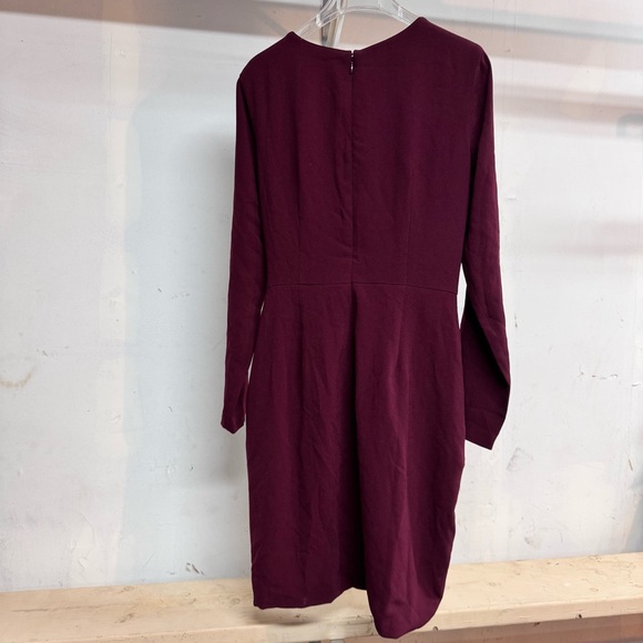 DRESS THE POPULATION COBY LONG SLEEVE STRETCH CREPE RWIST DRESS SIZE medium - Picture 6 of 7